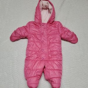 Old Navy Baby Girl Pink Winter Suit Romper 0-3m cold weather coat